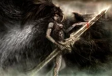 fantasy art swords raven 1280x800 wallpaper Art HD Wallpaper